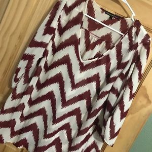 Chevron 3/4 sleeve blouse